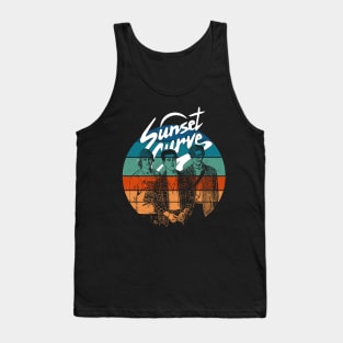 Vintage Sunset Curve Tank Top